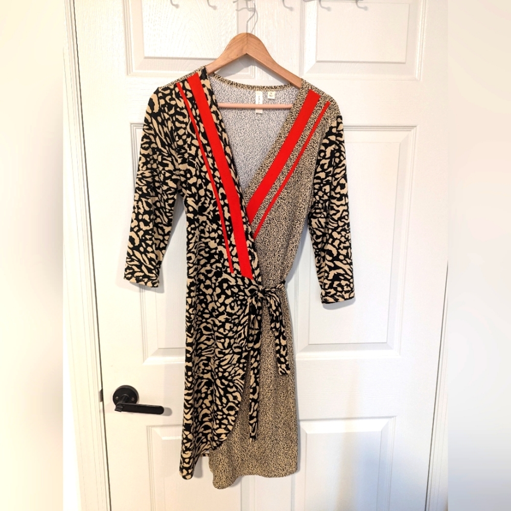 Leopard Print Wrap Dress